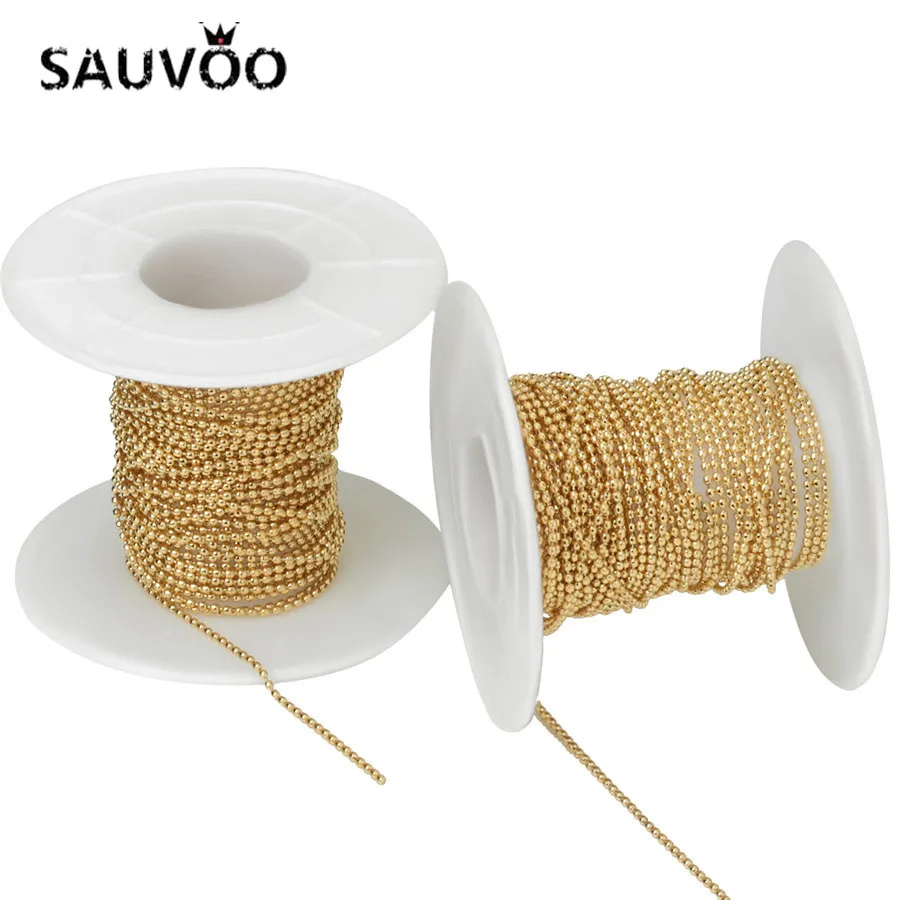 SAUVOO 10 ярдов/Лот бусины из нержавеющей стали цепочка сделай сам ювелирные изделия
