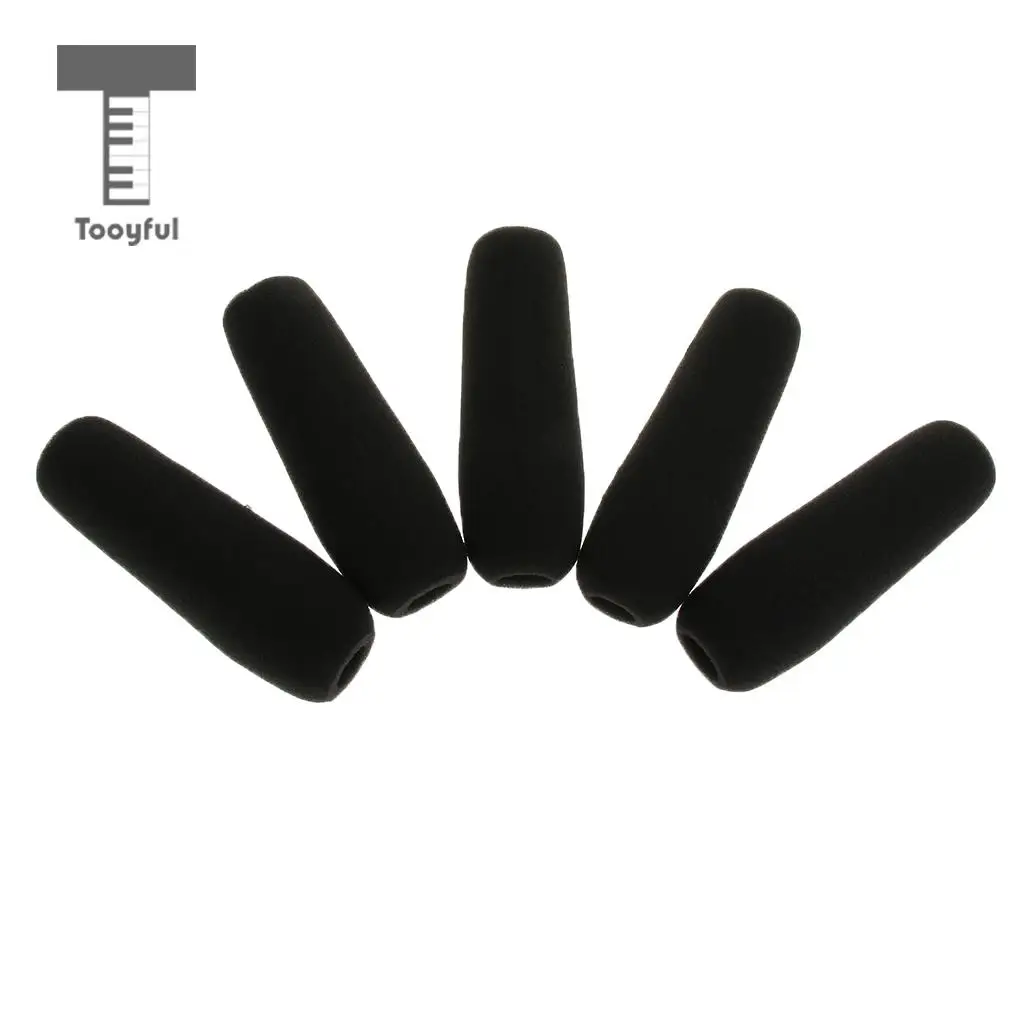 Tooyful Practical 5 Pieces Microphone Foam Covers Windshields Mic Parts  for Outdoor Interview Press Conference Accessory