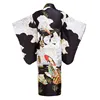 Black Woman Lady Japanese Tradition Yukata Kimono With Obi Flower Vintage Evening Dress Cosplay Costume One size ZW01 ► Photo 2/4