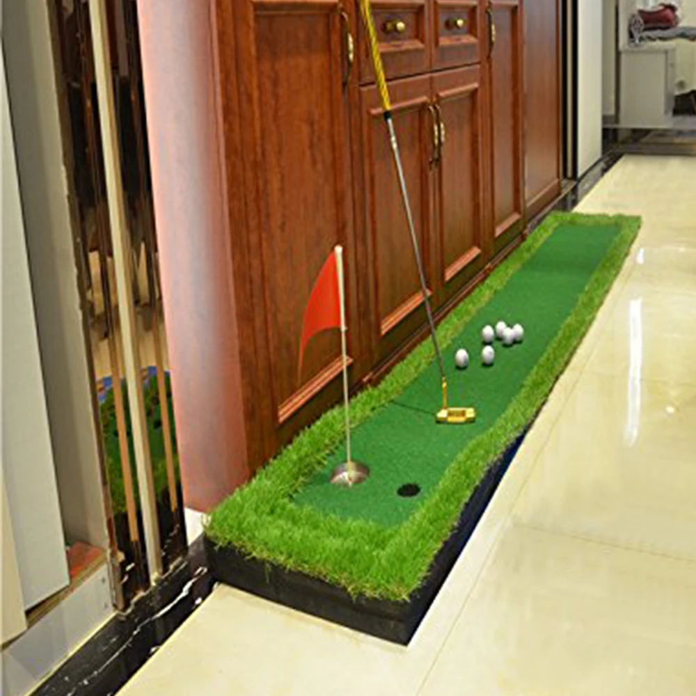 FUNGREEN 50x300 см мини-гольф зеленый Крытый открытый задний двор переносной Гольф Практика установка тренера коврик для гольфа