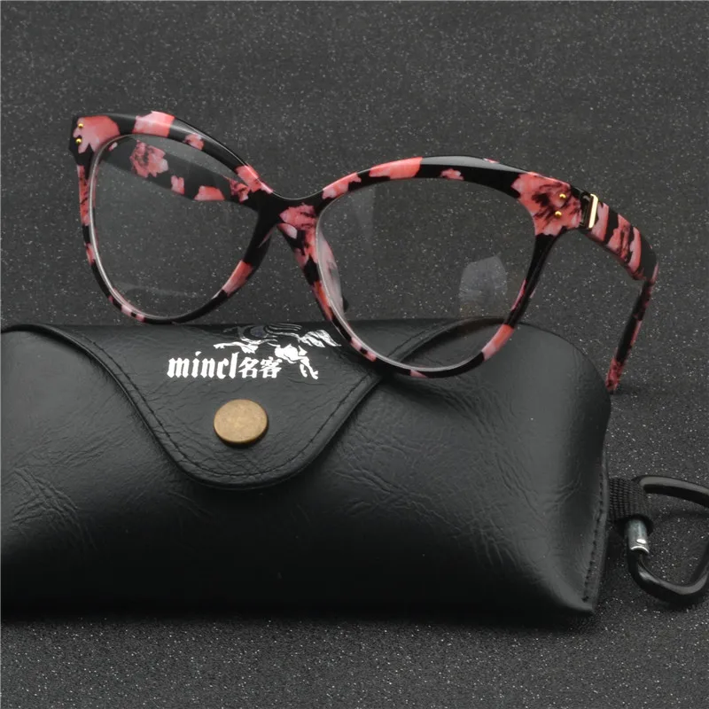 MINCL/модные женские очки оправа для очков мужская оправа винтажные круглые прозрачные линзы кошачьи солнцезащитные очки без оправы NX