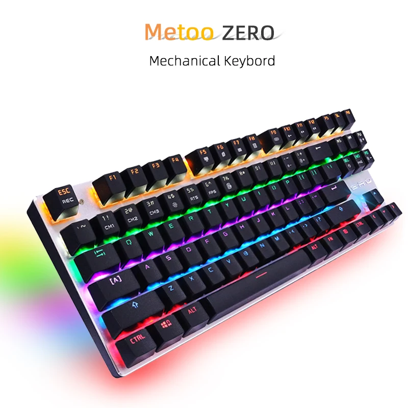 русская клавиатура metoo zero механическая игровая с подсветкой игровые клавиатуры