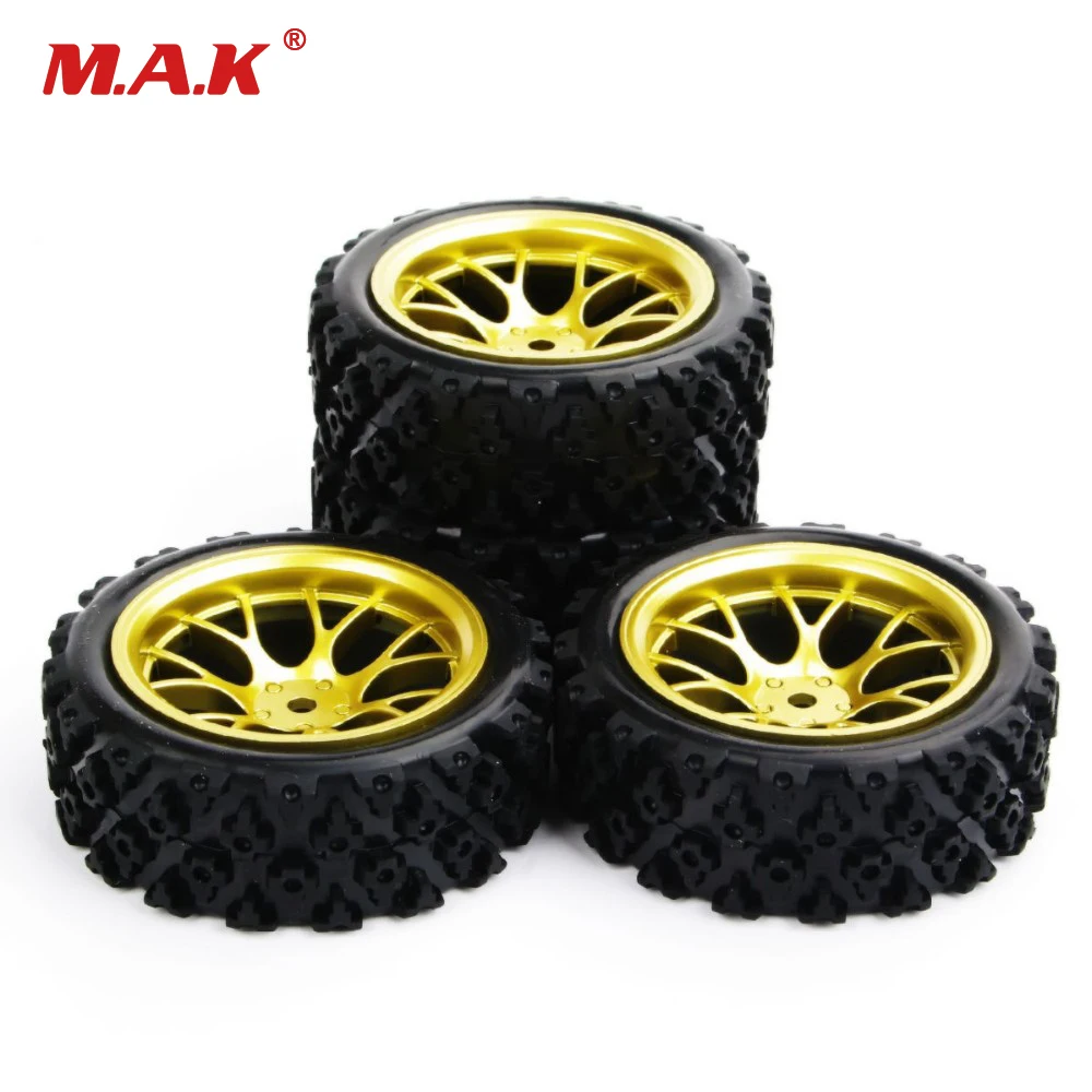 Hot Sell 12mm Hex 4Pcs a set Tires/&Wheel For HSP HPI RC 1//10 Off Road Racing Car