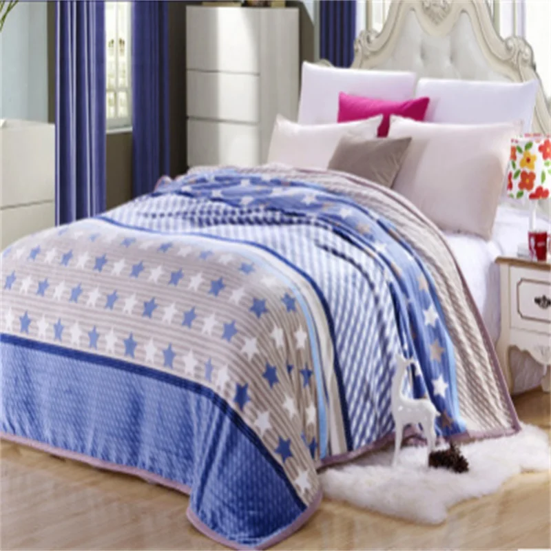 Blanket Coral Fleece Blanket Throws on Sofa / Bed / Plane ...