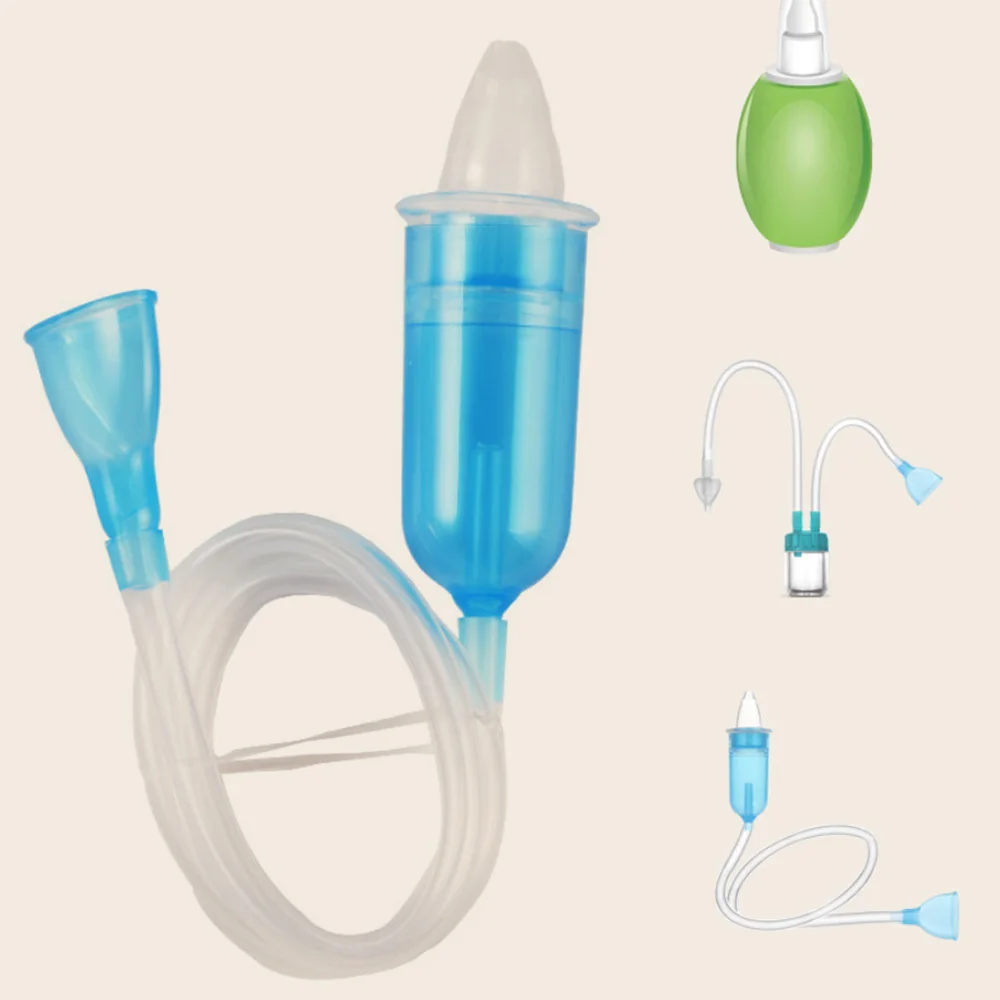 Kids Nasal Aspirator Newborn Baby Safety Care Nasal Aspirator Snot Nose Cleaner Vacuum Suction Nasal Absorption Silicone