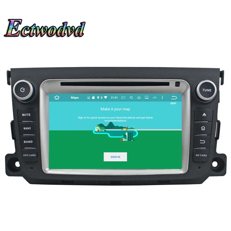 Best Ectwodvd Octa Core 4G RAM 64G ROM Android 9.0 Car Multimedia DVD Player GPS HeadUnit For Benz Smart 2011-2012 5