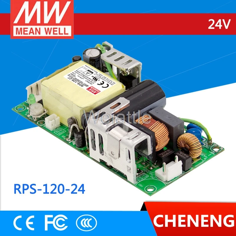 Средний проверенный RPS-120-24 24 V 5A meanwell RPS-120 24 V 120 W одиночный выход зеленый медицинский тип