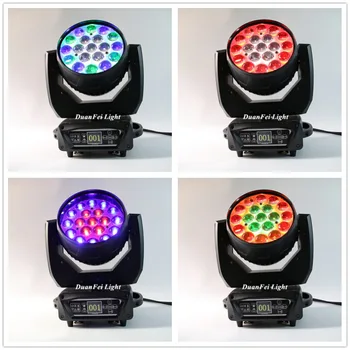 

NEW Arrive!!! 2018 19x15W LED Moving head zoom Light Macro disco stage lyre zoom rgbw led moving head wash