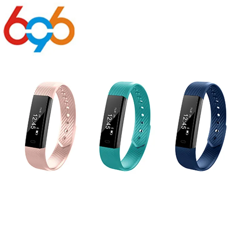 696 ID115 Smart Wristbands Fitness Tracker Bracelet Pedometer Bluetooth Waterproof Sleep Monitor Wrist Watch | Электроника