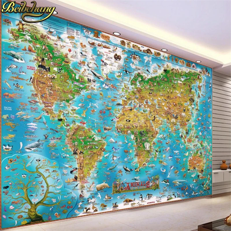 

Wholesale 3d Wall Murals Vinyl Wallpaper for Baby Kids Children Room 3D Photo Mural Tigger Mural 3d Cartoon Murals Fresco