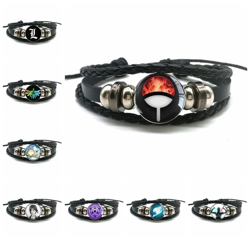 Akame shijuhattaki Japaness nombre de ciudad Pulsera pareja de cuerdas de cuero Akame shijuhattaki Japaness nombre de ciudad Pulsera pareja de cuerdas de cuero