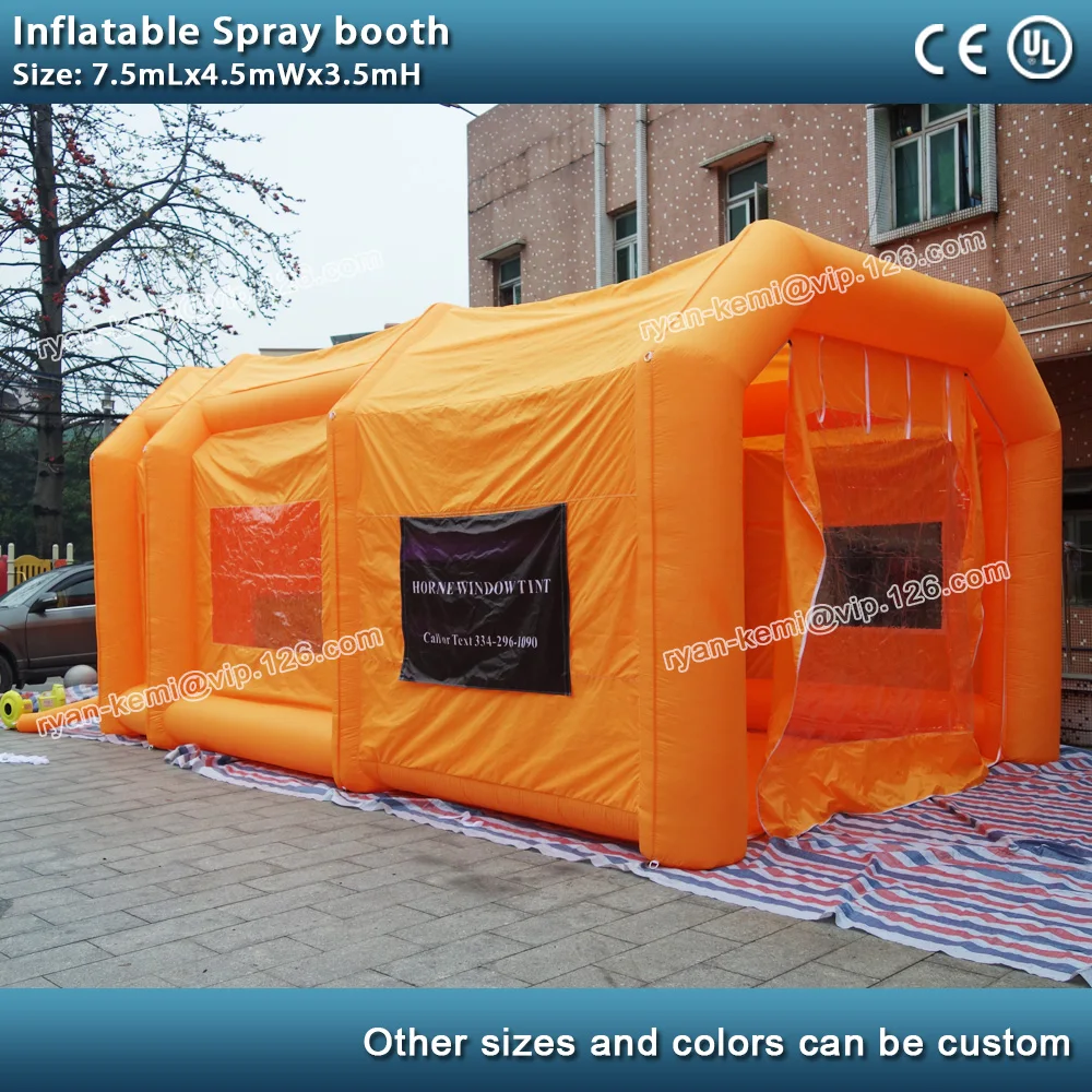 mobile inflatable paint tent for car repair booth