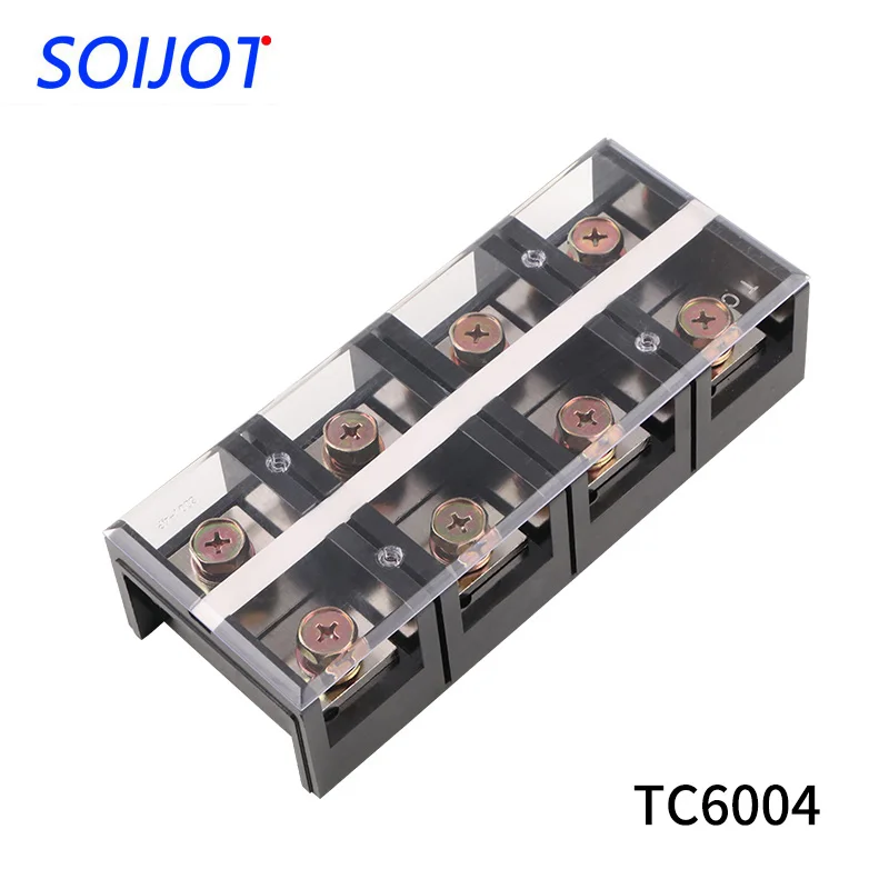 

1PC TC6004 Fixed Terminal Double Row Screw Terminal Block Terminal Connector Cable Header Copper
