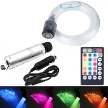 28key с дистанционным управлением звук музыкальная автомобиля Применение 12 V 6 Вт освещение двигатель+ ПММА волоконно-оптической звезды потолочный светильник комплект 200 шт 0,75 мм 2 м(L