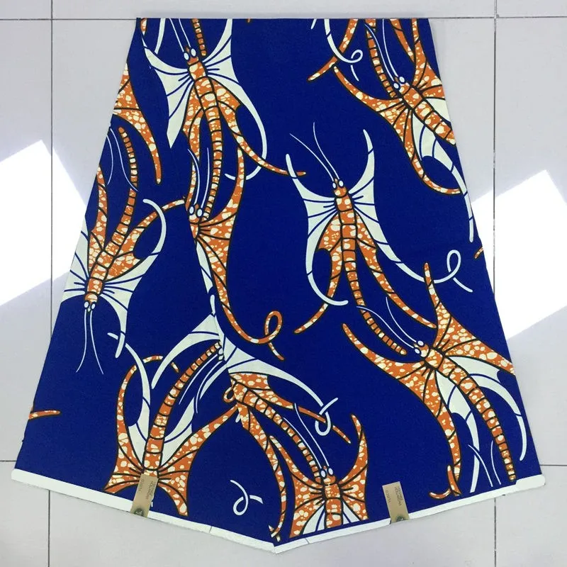 

Royal Blue Veritable Wax african nigerian ankara wax printed cotton fabric 100% Cotton guarantee real wax SP004