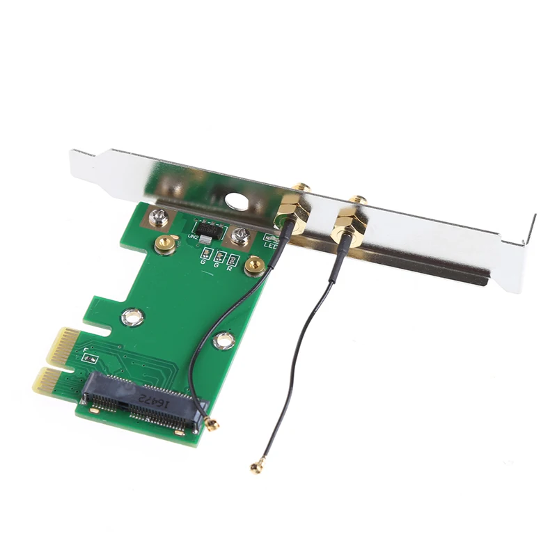 Беспроводной адаптер Wi-Fi Mini PCI-E к PCI-E 1X настольный адаптер + 2 антенны