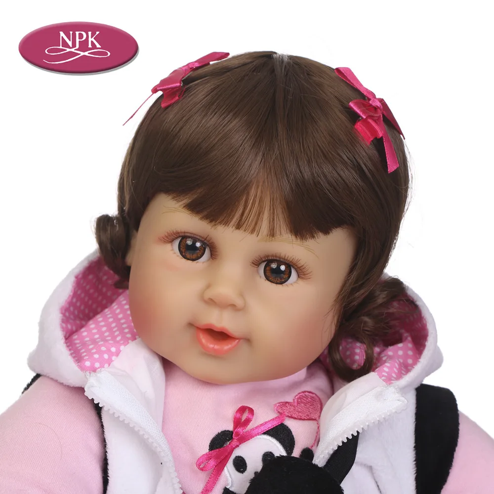 NPK 55CM Soft Silicone Reborn Baby Doll Lifelike Princess Children Play House Toys Realistic Boneca Reborn Bebe Menina Kid Gifts (3)