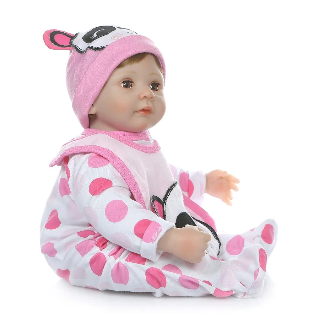 NPK 55 см мягкое набивное тело 1/4 силиконовых конечностей reborn baby doll eyes blink sweet girl baby подарок на день рождения