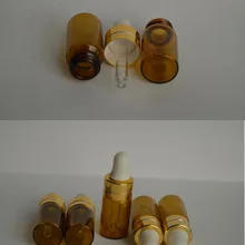 Лот 500 шт. 3 мл Amber Стекло капельницы Бутылочки/Флаконы, enssential масло Бутылочки, малый хранения Дисплей образец Бутылочки