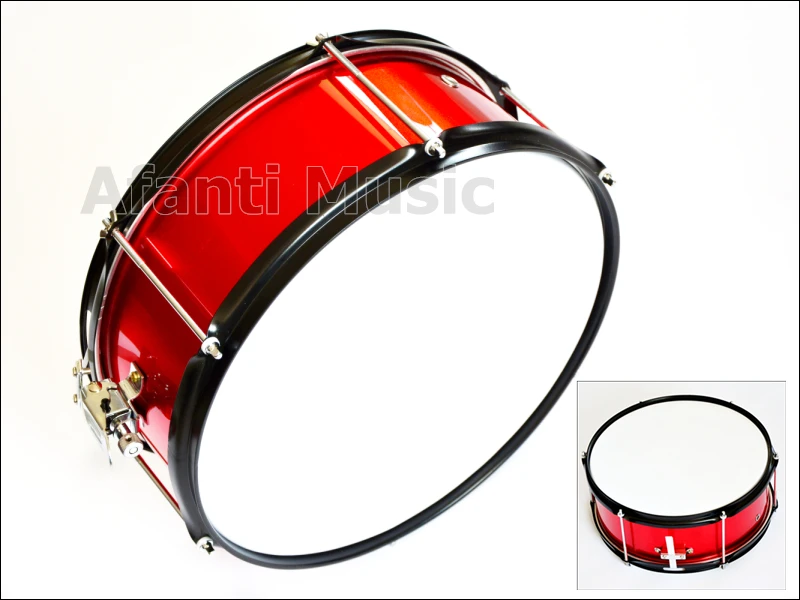 Afanti Music Red color 14 inch Maple+PVC Snare Drum (ASD-101)