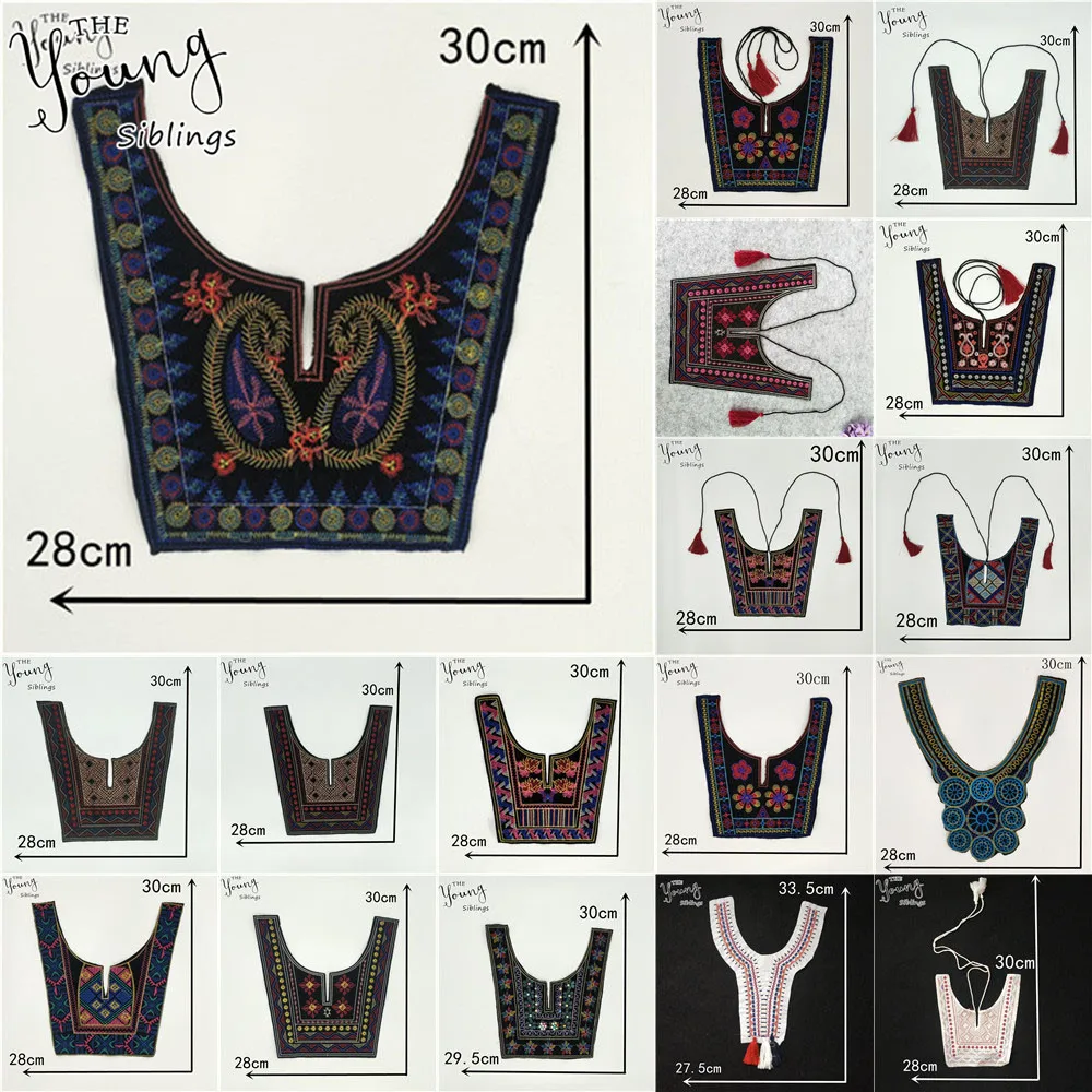 

National Style Lace Collar Embroidery DIY Lace Fabric Sewing Applique Neckline Dress Supplies Craft Accessories Scrapbooking