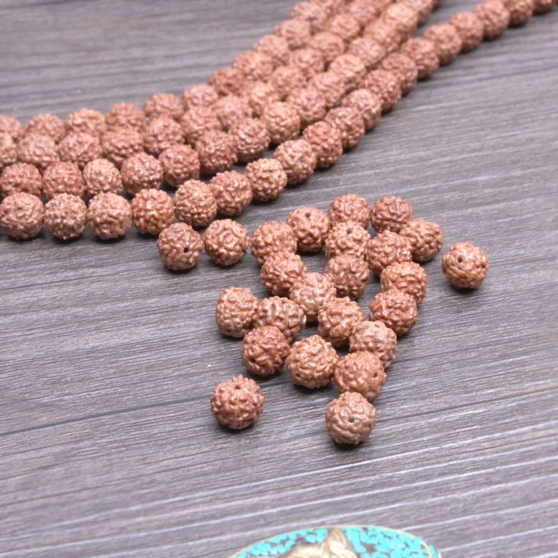 108 pcs/lot 7mm 8mm Natural Rudraksha Seed Tibetan Buddhism mala Beads