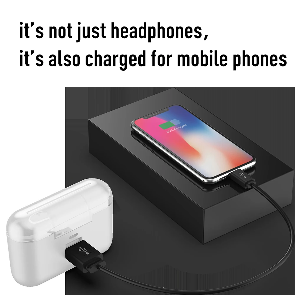 HQB Q32 TWS Bluetooth 5 0 наушники беспроводные гарнитура для спорта Super Bass