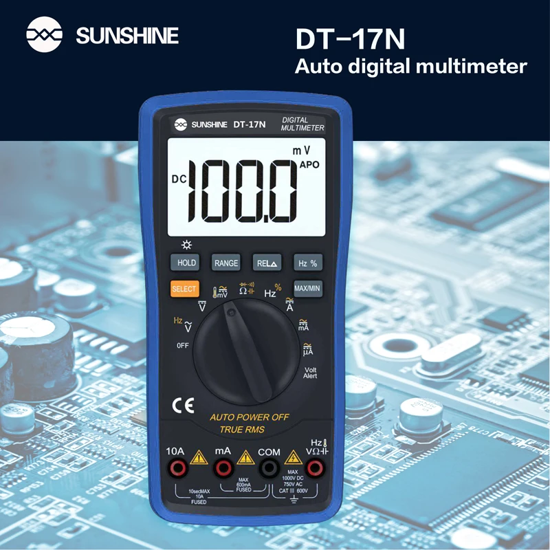 

Auto Digital Multimeter NCV 6000 Counts Auto Ranging AC/DC Voltage Meter Back Light Large Screen True-RMS Intelligent Meter Test