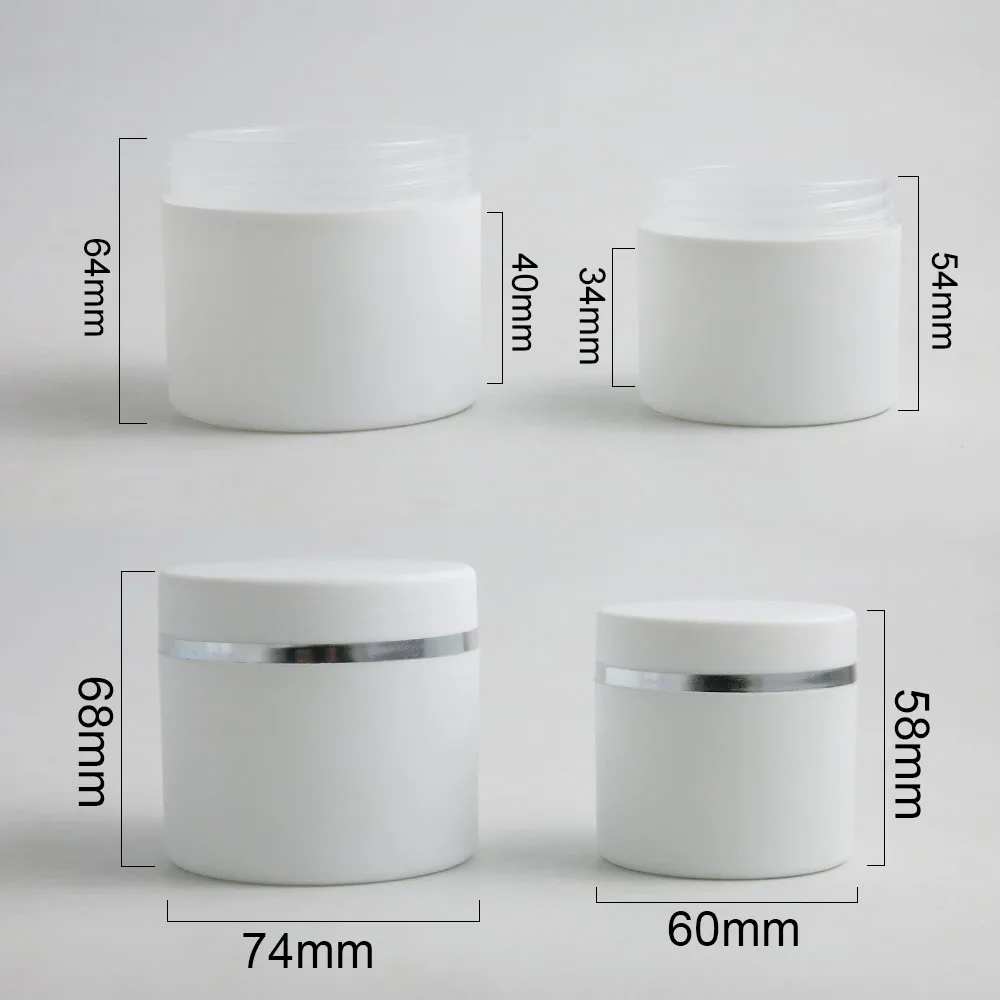 12 x 30ml 50ml 100ml Travelling Cosmetic Jar Empty Plastic Cream Cans Bottle Cream Jar Sample 4