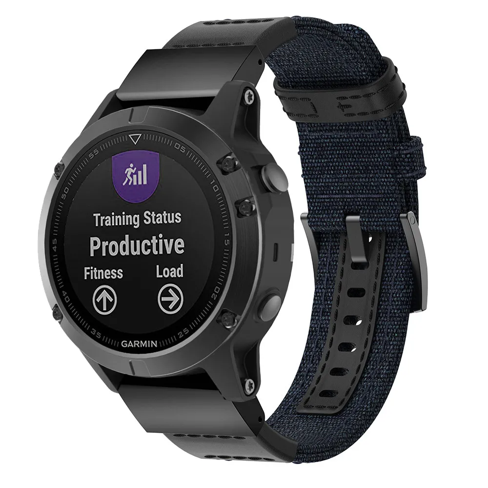 Быстроразъемный удобный ремешок для часов Garmin Fenix 5 5 Plus Quatix 5 тканый нейлоновый браслет из натуральной кожи спортивный ремешок 22 мм