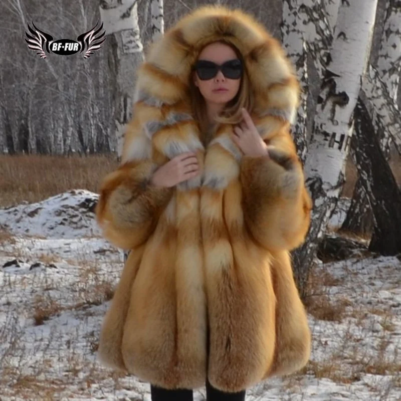 

BFFUR Real Fur Fox Womens Coat 2018 Winter New Jackets Genuine Leather Plus Size Fashion Clothing Female Winter Palace Outerwear