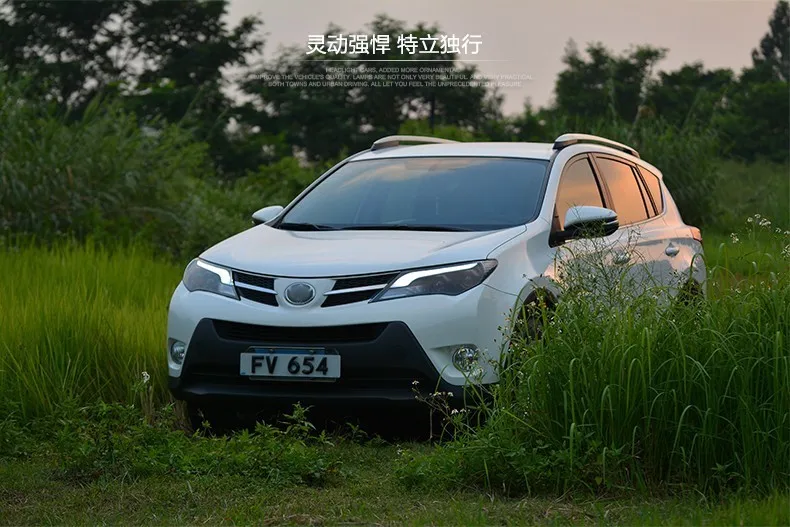 Doxa автомобильный Стайлинг для 2013- RAV4 светодиодный фары RAV 4 фары светодиодный DRL Bi Xenon объектив Высокий Низкий луч парковка противотуманная фара