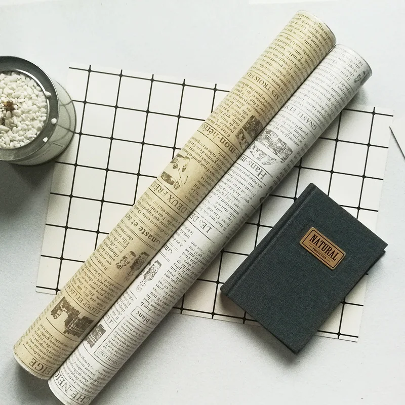 45cmx10m Pvc Self-adhesive Newspaper Wallpaper Bedroom Dining Room Retro Waterproof Korean WallpaperFor Dormitory Background 45cmx10m Pvc Self-adhesive Newspaper Wallpaper Bedroom Dining Room Retro Waterproof Korean WallpaperFor Dormitory Background