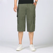 Плюс размер военные мужские карго шорты новые летние свободные подходят мульти-карман повседневные мешковатые шорты пляжные широкие брюки мужские шорты