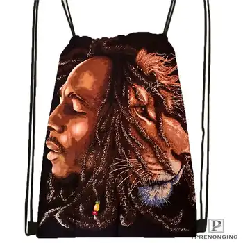 

Custom IBob-Marley-Quotes Drawstring Backpack Bag Cute Daypack Kids Satchel (Black Back) 31x40cm#180612-02-18