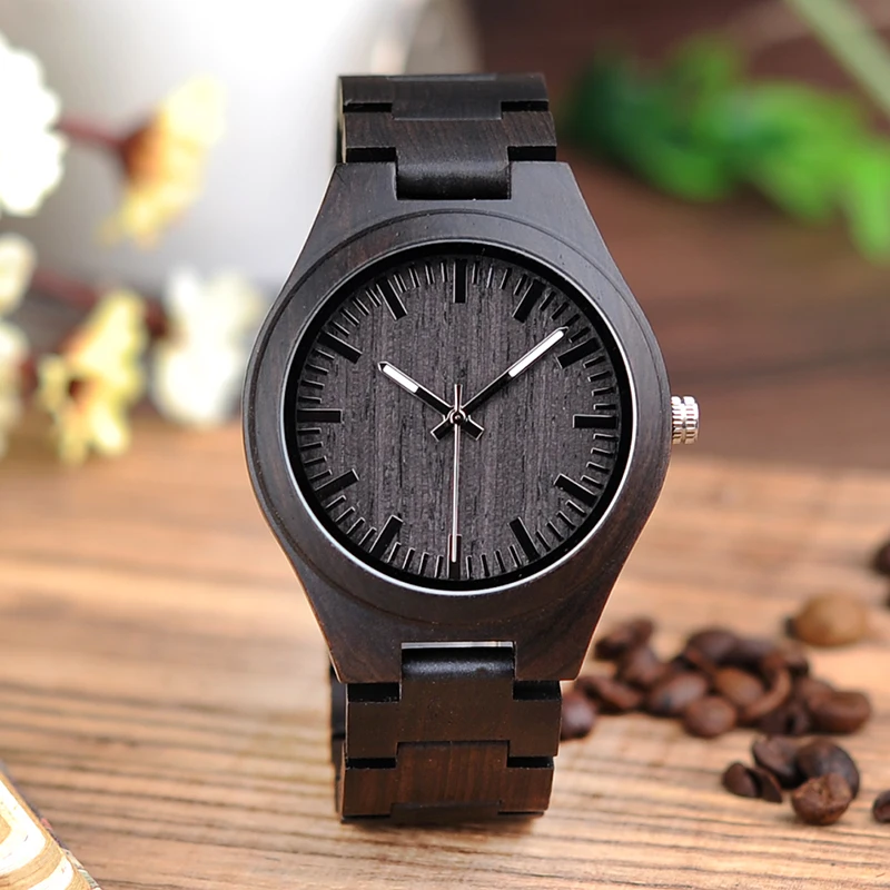 BOBO BIRD V-I22 Bamboo Wooden Watch Mens Luminous hand Quartz Watches with Wood Strap reloj de los hombres