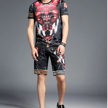 Летний спортивный костюм с коротким топом, дизайн, мужские комплекты, костюм для мужчин E984