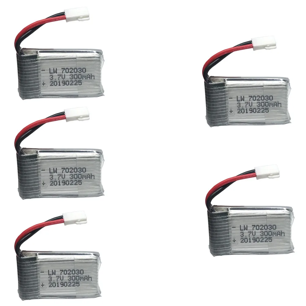 5 шт./компл. 3,7 V 300 mAH литий-полимерный Батарея для E55 FQ777 FQ17W Hubsan H107 Syma X11C Udi U816 U830 RC вертолет 3,7 V 300 мА/ч, MX2.0 штепсельной вилки