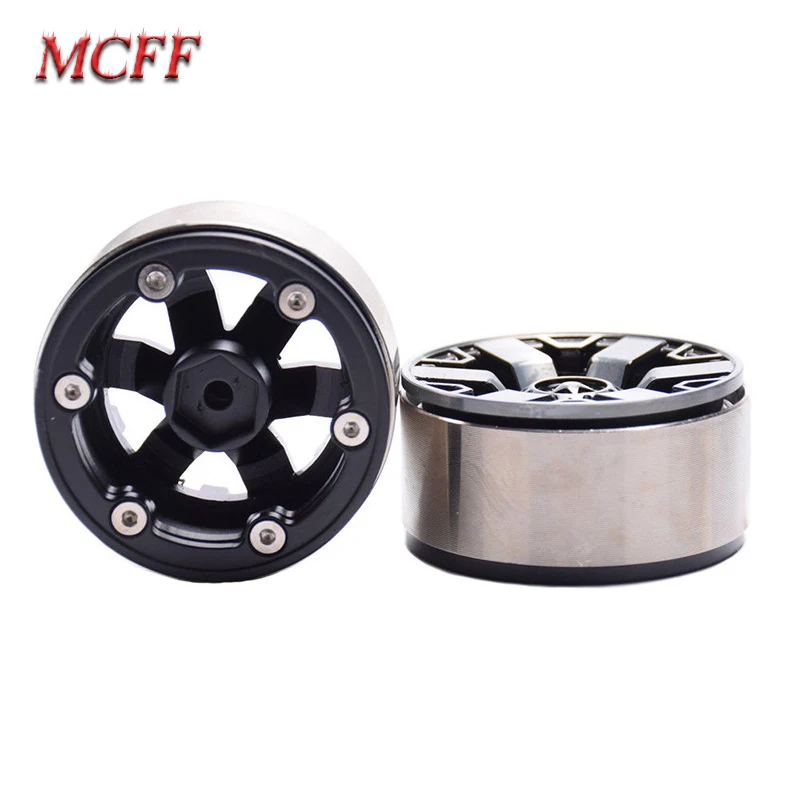 

1.9 Inch Aluminum Alloy Beadlock Wheel Rim Wheel Hub for 1:10 RC Crawler Car SCX10 D90 Traxxas TRX4