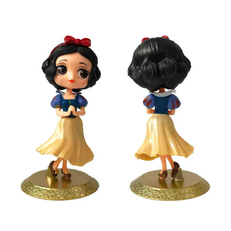 Disney Action Toy Figures 11-14CM Frozen Princess series hand-made toy mermaid snow white ornaments model Toys for children