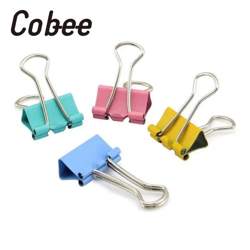 60x Metall Binder Clips für File Paper Notebook Organizer School Office Supply ^