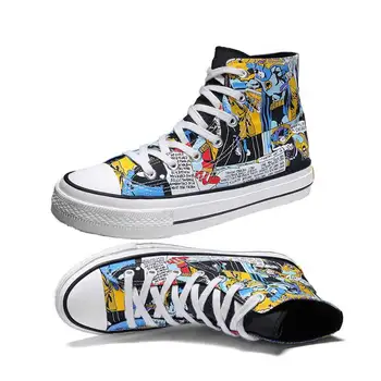 

Spring and Summer 2019 Men's Canvas Shoes Korean Edition Student Skate Shoes Man Casual Breathable Hip hop High-top Canvas Shoe