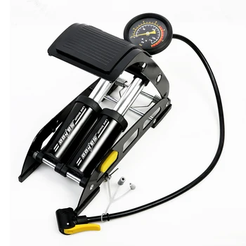 

Portable High-Pressure Steel No-Slip Bike Inflatable Air Pump with Pressure Gauge Aluminum Alloy Bicycle MTB Bike Foot Air Pump