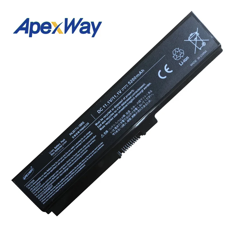ApexWay 11 1 v Аккумулятор для ноутбука TOSHIBA Satellite L750 L650|battery for toshiba|battery toshiba satellite4400mah
