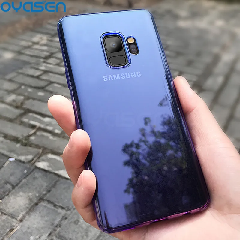 Градиентные цветные Чехлы для samsung Galaxy S9 S8 плюс Примечание 8 A7 A5 A3 2017 Мягкий защитный чехол из ТПУ для samsung Galaxy S8 S9