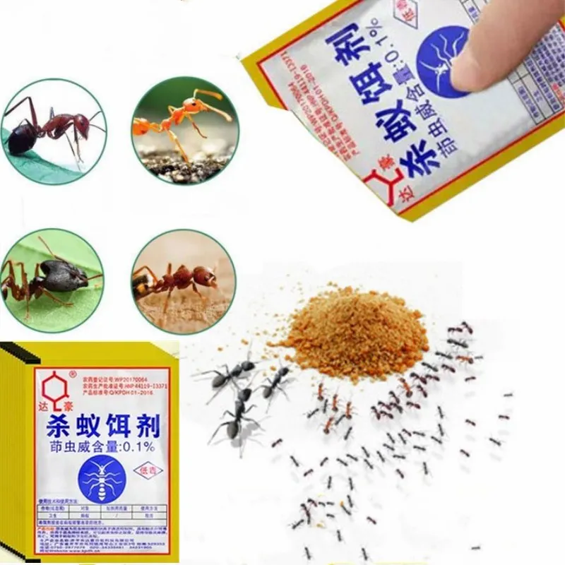 

50Packs Green Leaf Powder Ant Killing Bait Medicine Insecticide Powerful Killer Ant Special Effects Destroy Pest control