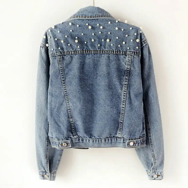 pearl studded jean jacket