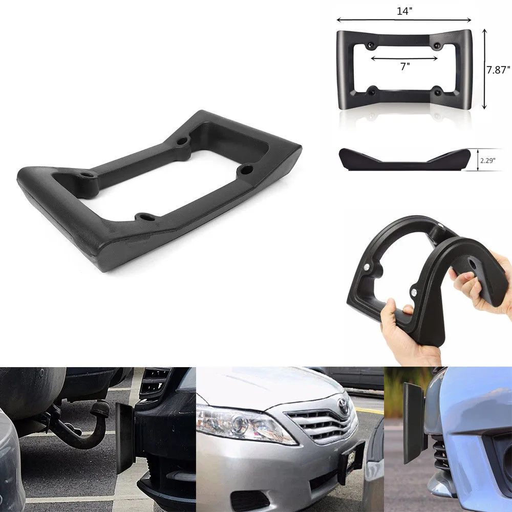 

Car Auto Black Front Bumper Guard EVA License Plate Frame Tag Cover Protector Car License Plate Car Front Bumper Guard EVA#p4