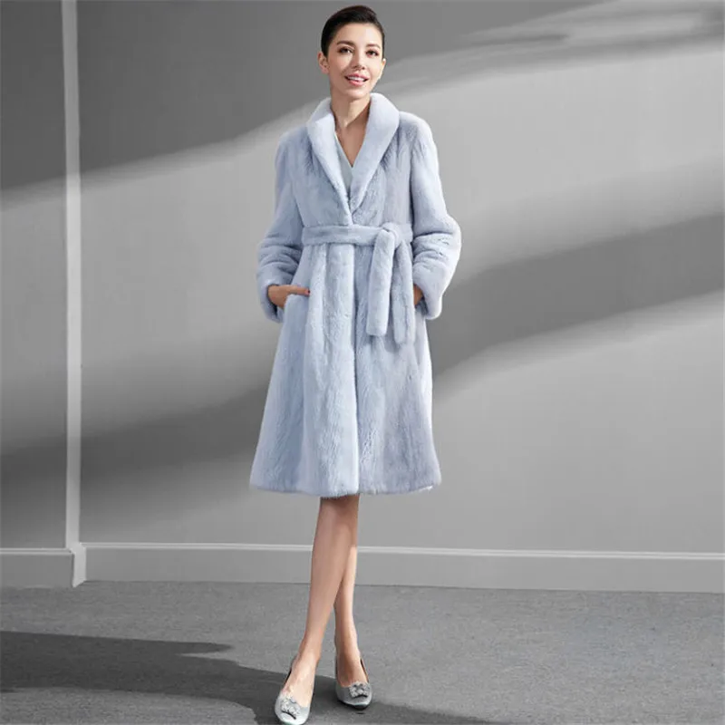 Manteau Hiver Mujer Élégante De Longue 6xl Fourrure Luxe 2019 Grande Taille Femmes Vison Blue S Femme A1744 Light Manteaux Faux kZiuOXP