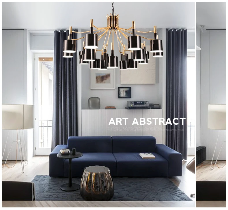 Modern minimalist personalized nordic creative LED post modern neo classical metal bull creativity decoration design chandeliers